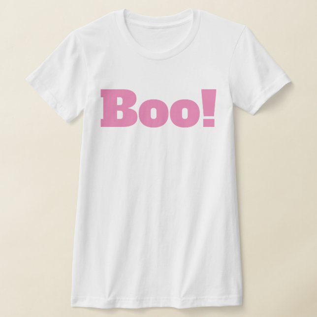 T-shirt Boo d'Halloween rose Pastel (Poser)