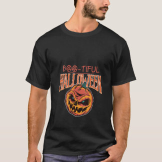 T-shirt Boo dîme Halloween Citrouille sculpté Zombie Éffra