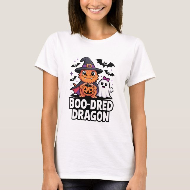 T-shirt Boo-Dred Dragon Halloween Design (Devant)