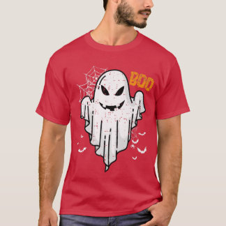 T-shirt Boo Drôle Boo Ghost Bats Trick Ou Traiter Hallowee