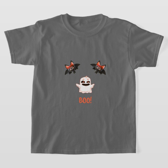 T-shirt BOO ! Enfants fantômes mignons Halloween Tee (Poser)