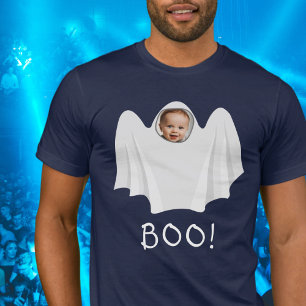 T-shirt BOO ! fantôme photo personnalisé éffrayant Happy H