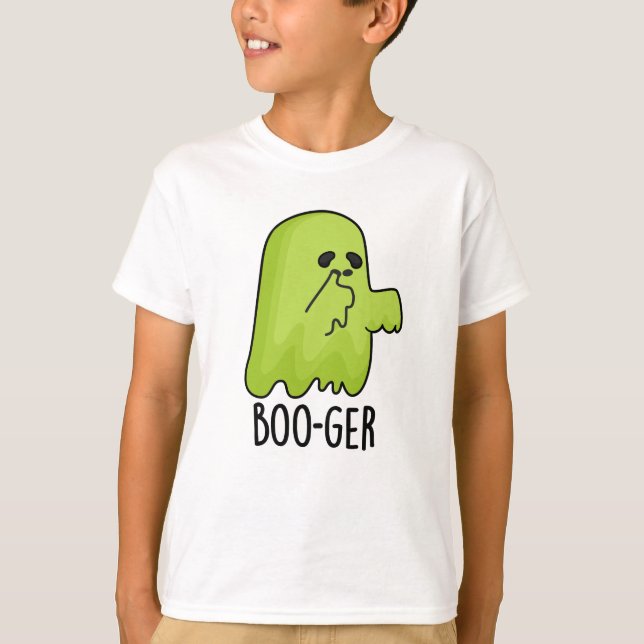 T-shirt Boo-ger Funny Halloween Booger Ghost Pun (Devant)