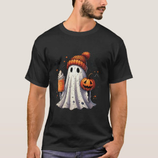 T-shirt Boo Ghost Hot Coffee Funny T Shirt