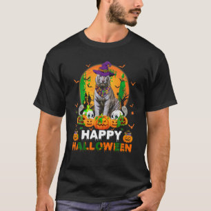 T-shirt Boo Ghost Scary Citrouille Lune Sorcière blanche T