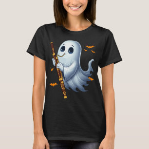 T-shirt Boo Ghoul Jouant du Basson Instrument de Musique H