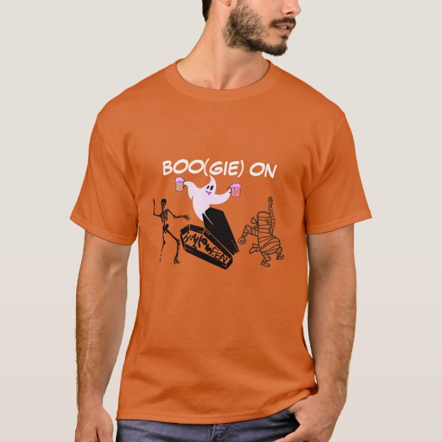 T-shirt Boo-gie Sur Éffrayant Drôle Fantôme Maman Tee - sh (Devant)
