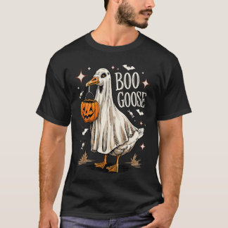 T-shirt Boo Goose Halloween Ghost Lover Trick ou Treat Gho