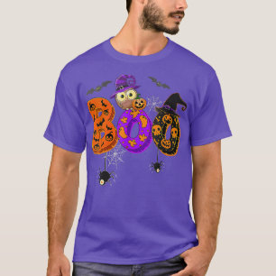 T-shirt Boo Halloween Araignées De Fête Et Citrouille Casq