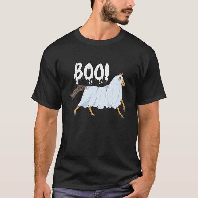 T-shirt Boo Halloween Chevaux Chevaux Équitation équitatio (Devant)