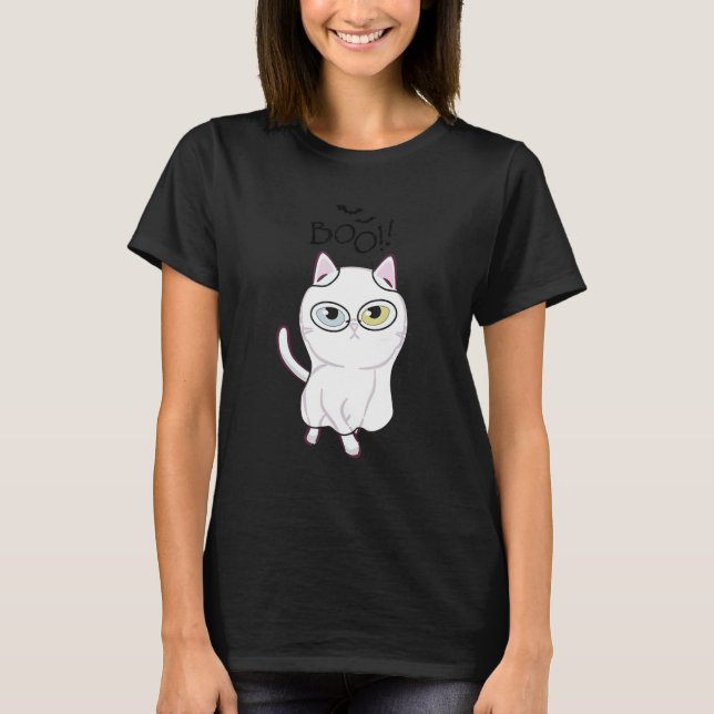 T-shirt Boo Halloween Costume de chat Boo Idée de chat (Devant)