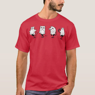 T-shirt Boo Halloween Ghost Chats Cadeau Boo Funny Chat Ca