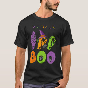 T-shirt Boo Hands American Sign Language Pride ASL Hallowe