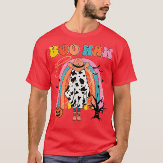 T-shirt Boo Haw Cowboy Halloween Cowgirl Ghost Western Ret