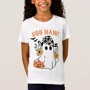 T-Shirt Boo Haw fall Halloween western cowboy fantôme