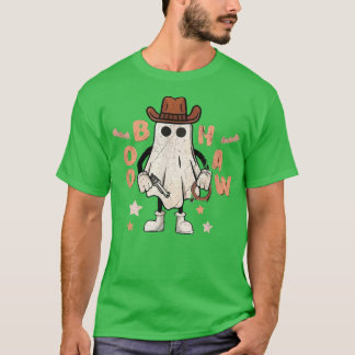 T-shirt Boo Haw Ghost Rodeo Western Pays Halloween Cowb