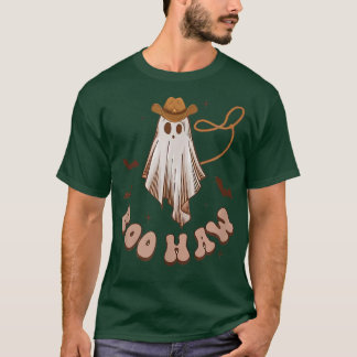 T-shirt Boo Haw Ghost Rodeo Western Pays Halloween Cowb