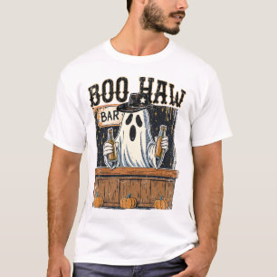 T-shirt Boo Haw Halloween Western Rétro
