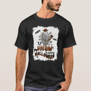 T-shirt Boo Haw Happy Halloween Ghost Bats Style occidenta