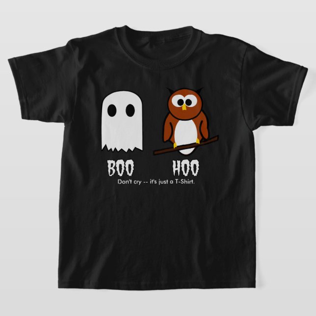 T-shirt Boo Hoo Ghost and Owl (Poser)