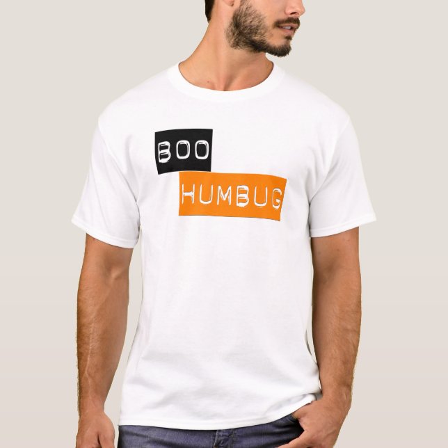 T-shirt Boo Humbug Anti Halloween (Devant)