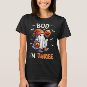 T-shirt Boo I'm Three Ghost 3ème anniversaire Halloween ga