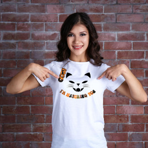 T-shirt Boo je vous regarde flotter le visage de chat