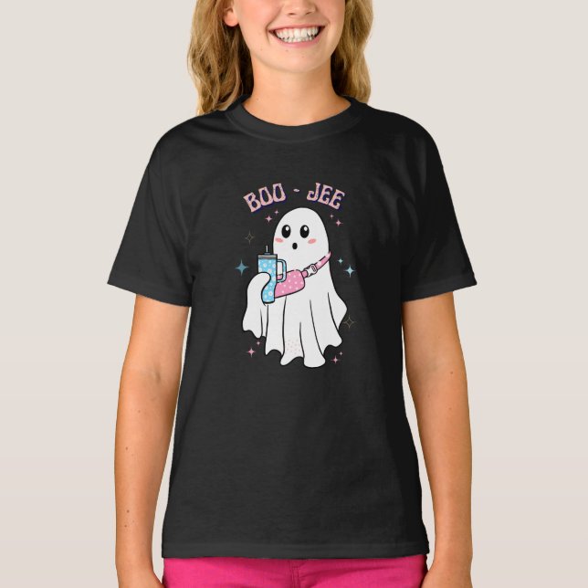 T-shirt BOO-JEE Éffrayant Ghost Halloween Costume Design (Devant)