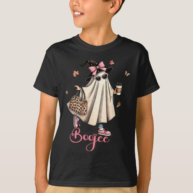 T-shirt Boo Jee Ghost Boire Café Coquette Bow Hallowe (Devant)