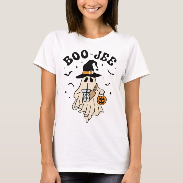 T-shirt Boo Jee Ghost Cute Drôle Halloween (Devant)