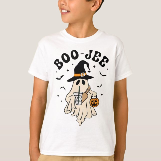 T-shirt Boo Jee Ghost Cute Drôle Halloween (Devant)