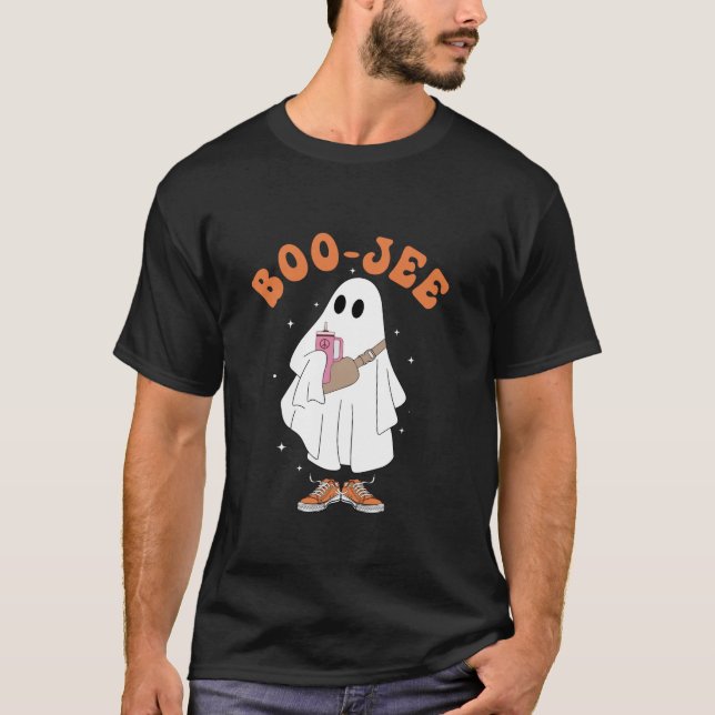 T-shirt Boo Jee Saison Éffrayante mignonne Ghost Boujee Ha (Devant)