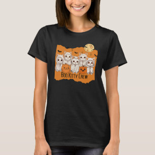 T-shirt Boo Kitty Crew Halloween chatons pleine lune
