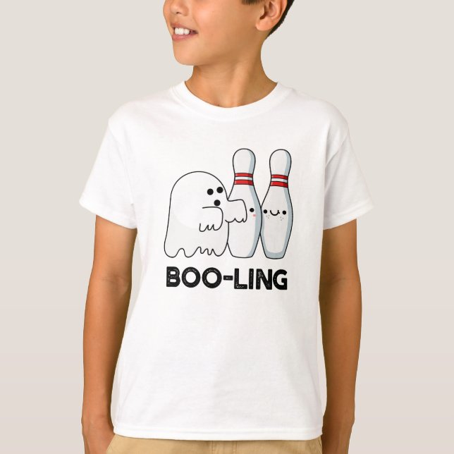 T-shirt Boo-ling Funny Halloween Bowling Ghost Pun (Devant)