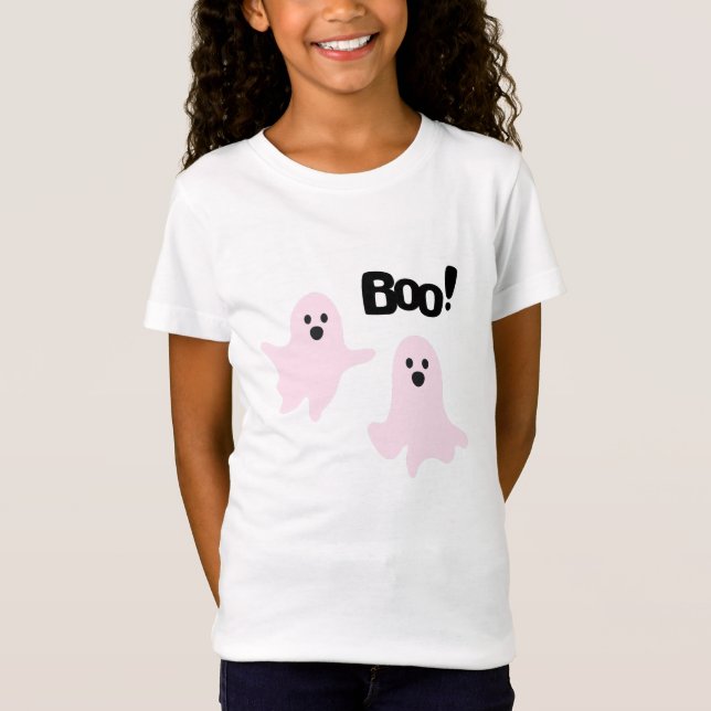 T-Shirt Boo Mignon Halloween Fantômes Roses Étranges (Devant)