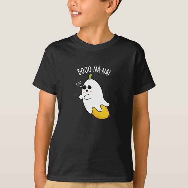 T-shirt Boo-nana Funny Ghost Banana Pun Dark BG (Devant)