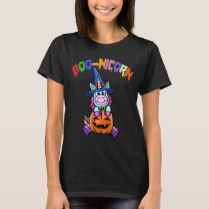 T-shirt Boo Nicorn Halloween femmes effrayantes Éffrayant