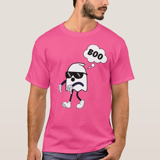 T-shirt Boo - Pouce vers le bas Cool Ghost mème Drôle Hall (Devant)