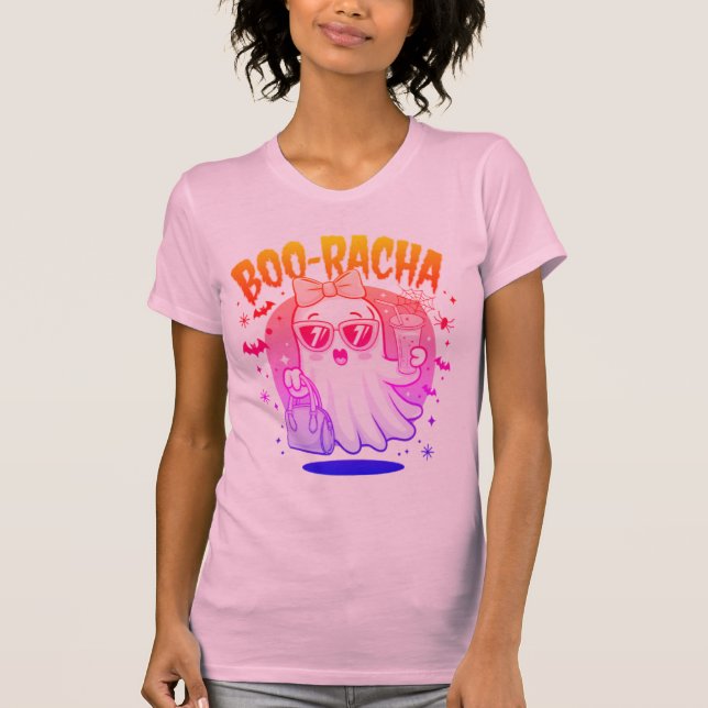 T-shirt Boo-racha Drôle Halloween Fantôme Boire Margarita (Devant)