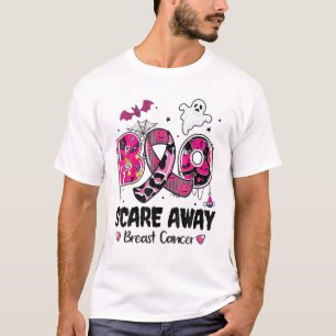 T-shirt Boo S'Effraie Du Cancer Du Sein Guerrier Rose Ruba