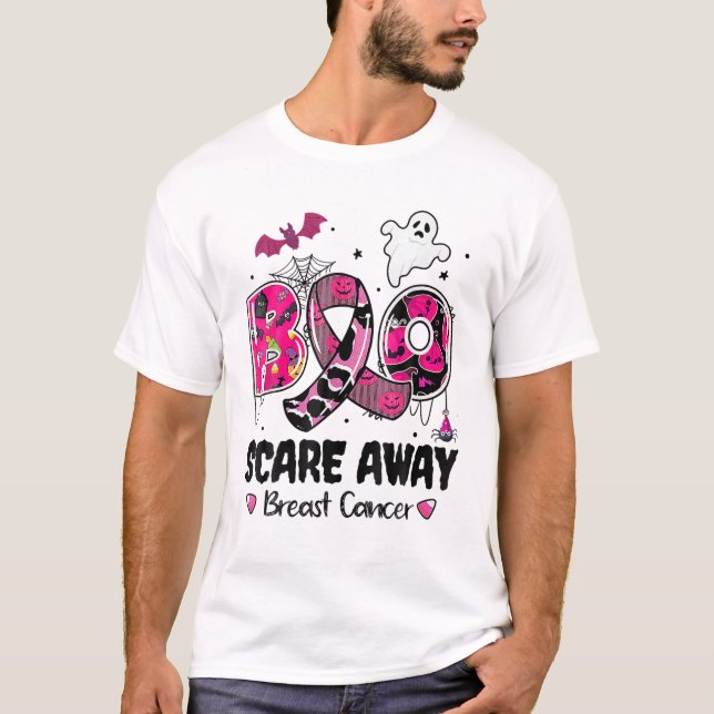 T-shirt Boo S'Effraie Du Cancer Du Sein Guerrier Rose Ruba (Devant)