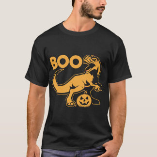 T-shirt Boo T Rex Dinosaure Et Citrouille En Orange