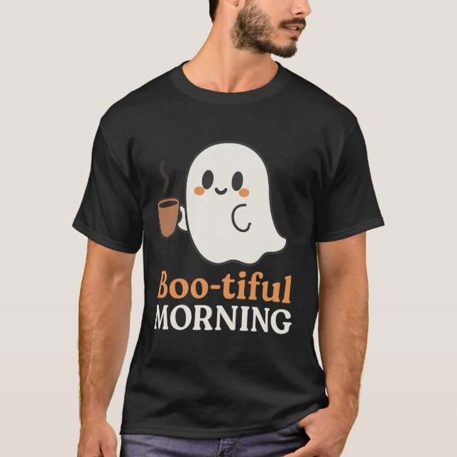 T-shirt Boo tiful Morning Ghost Coffee Hall (Devant)