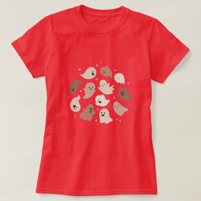 T-shirt Boo-tiful Pink : mignon Ghost Halloween Tee (Design devant)