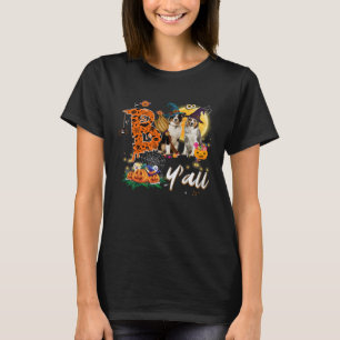 T-shirt Boo Y all mignon berger australien chien aime lune