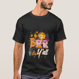 T-shirt Boo Y all mignonne Pig Witch Casquette Citrouille