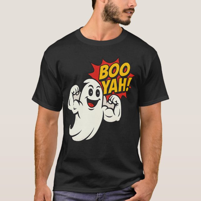 T-shirt Boo Yah Ghost Flex - Halloween (Devant)