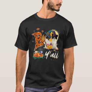 T-shirt Boo Y'all mignon Papillion Chien Aime Moon Casquet