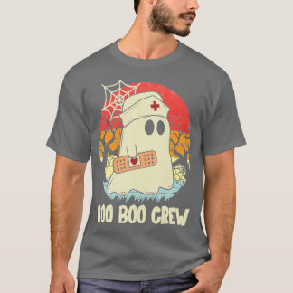 T-shirt BooBooCrewNurseHalloweenShirtForNursesRNGhost Acti
