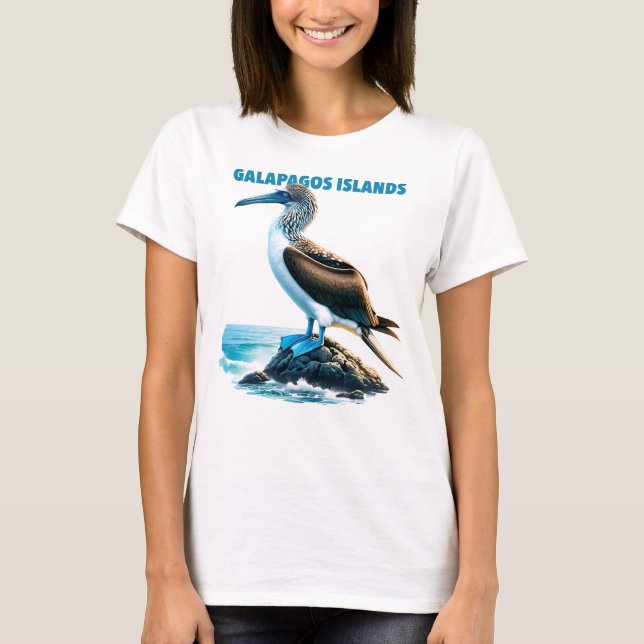 T-shirt Booby aux pieds bleus Galápagos (Devant)